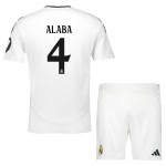 Günstige Fußballtrikots Real Madrid Alaba 4 Kinder Heimtrikot 2024-25 Kurzarm